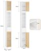 SoBuy BZR34-BW Badezimmer-Hochschrank, MDF, Lackiert, Weiß, 20 x 180 x 20 cm Bild 3