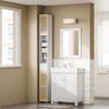 SoBuy BZR34-BW Badezimmer-Hochschrank, MDF, Lackiert, Weiß, 20 x 180 x 20 cm Bild 5