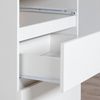 Home Collective Computertisch Schreibtisch Bürotisch Gaming Tisch mit ausziehbarer Tastaturablage, mit 4 Schubladen links, 90 x 50 x 77 cm, weiß Bild 3