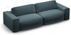 Micadoni Sofa Victor 3-Sitzer Samt Grau Bild 3