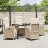 vidaXL Garten Essgruppe mit Kissen 5 pcs Beige Poly-Rattan 3380556 Bild 4