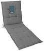LILENO HOME Liegenauflage perfekt für Strandliege, Sonnenliege Auflage, Gartenliege Auflage, (1er Set), Polster Auflage für Rollliegen Uni Mittelgrau, Sitzpolster waschbar Bild 4