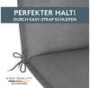LILENO HOME Liegenauflage perfekt für Strandliege, Sonnenliege Auflage, Gartenliege Auflage, (1er Set), Polster Auflage für Rollliegen Uni Mittelgrau, Sitzpolster waschbar Bild 3