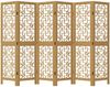 vidaXL 6-tlg. Raumteiler Braun Massivholz Paulownia 358873 Bild 4