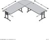 Schreibtisch >CALVIA 105< in Brillantweiß - 240x75x240cm (BxHxT) Bild 2