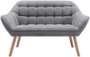 Vente-unique - CASERTA Sofa Stoff Grau - B 73 cm x H 77 cm x L 127 cm Bild 2
