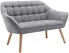 Vente-unique - CASERTA Sofa Stoff Grau - B 73 cm x H 77 cm x L 127 cm Bild 3