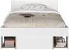 Vente-unique - KINSELIA Bett Holz, Platte BeigeWeiß - B 203,4 cm x H 76 cm x L 124 cm Bild 5