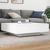 Couchtisch, Sofatisch Weiß 100x100x31 cm Holzwerkstoff Bild 2