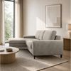 Goldstoff Ecksofa L-Form mit Schlaffunktion und Bettkasten Schlafsofa Couch, Moderne Couch - L Form 1 Teile, Modernes Sofa L als Schlafsofa Ecksofa mit Bettkasten und Bezug Bild 4
