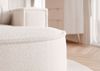 Ecksofa Designersofa Sofa ARLET in Stoff Abriamo Creme Ottomane Rechts Bild 4
