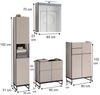 moebel-dich-auf Badmöbel-Set VENEZIA, (inklusive LED-Beleuchtung, kaschmir Spiegelschrank WBU optional mit Hoch-/Highboard), Metall Füße Bild 3