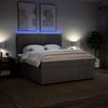 vidaXL Boxspringbett mit Matratze Taupe 180x200 cm Stoff 3294051 Bild 4