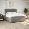 vidaXL Boxspringbett mit Matratze Taupe 180x200 cm Stoff 3294051 Bild 5