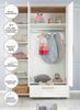 roba Kinderkleiderschrank 3-türig 'Ava' - Deckplatte in Artisan Eiche - Griffe aus massiver Eiche - Weiß Bild 3