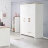 roba Kinderkleiderschrank 3-türig 'Ava' - Deckplatte in Artisan Eiche - Griffe aus massiver Eiche - Weiß Bild 2