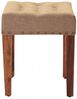 Hocker mit Bezug 40x45x40 aus Sheesham-Massivholz Bild 3