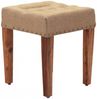 Hocker mit Bezug 40x45x40 aus Sheesham-Massivholz Bild 2