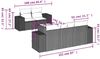 vidaXL 6-tlg. Garten-Sofagarnitur mit Kissen Schwarz Poly Rattan 3254633 Bild 3