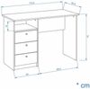 KOMTO Schreibtisch Oslo 110 H Griffe Computertisch Klein Arbeitstisch mit Schubladen, Büro PC-Tisch Kinderschreibtisch Schreibtisch 110 x 50 x 74 cm Bild 4