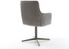Drehstuhl Heira-Flex mit Armlehnen Bouclé Silbergrau Fußkreuz Effektfinish Titan 360° drehbar Taschenfederkern Bild 5