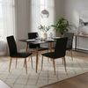Relaxdays Eckiger Esstisch mit Bambusbeinen Bild 5