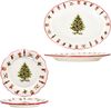 5tlg Lunch-Set Maestro Natale 4 Personen Speiseteller Servierplatte Weihnachten Bild 5
