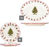 5tlg Lunch-Set Maestro Natale 4 Personen Speiseteller Servierplatte Weihnachten Bild 4