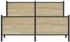 vidaXL Metallbett ohne Matratze Sonoma-Eiche 140x200 cm 3301361 Bild 5