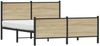 vidaXL Metallbett ohne Matratze Sonoma-Eiche 140x200 cm 3301361 Bild 2