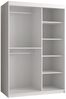 Kleiderschrank Kirtan Slim 1 120 (Farbe: Weiß, Größe: 120 cm) Bild 4