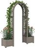 vidaXL Rosenbogen mit Pflanzer Grau 168,5 x 43 x 207 cm PP 42041735 Bild 2