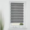 Lichtblick Sonnenschutzsysteme GmbH Doppelrollo Askersund 90 cm x 220 cm (BxL) Dunkelgrau modernes Duo Rollo mit aufregenden Designs; Klemm- und schraubbar; Lichtdurchlässig und blickdicht Bild 2