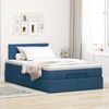 vidaXL Ottomane Bett mit Matratze & LEDs Blau 120x190 cm Stoff 3312297 Bild 4