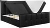 Boxspringbett, mit Fußteil, 2 Bettkästen - PREMIUM-11 - 160x200cm - Schwarz Kunstleder - H4 Bild 4