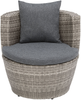Beliani 'CAPRI' Bistro Set mit Kissen, PE Rattan grau Bild 4