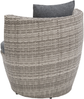 Beliani 'CAPRI' Bistro Set mit Kissen, PE Rattan grau Bild 5