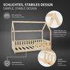 ML-DESIGN Kinderbett Hausbett mit Rausfallschutz, Dach und Lattenrost Massivholz, Bett 80x160 cm Natur mit Matratze 16cm für Mädchen Jungen Holzbett Bild 4