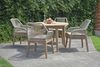 Garten-Sitzgruppe KIEV 5-tlg. - Akazie, Beige | Gartenmöbel-Set Gartengarnitur Garten-Essgruppe mit Stühlen und Esstisch Bild 2
