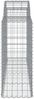 vidaXL Gabione mit Hochbogen 200x50x100/120 cm Verzinktes Eisen 153495 Bild 4