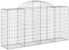 vidaXL Gabione mit Hochbogen 200x50x100/120 cm Verzinktes Eisen 153495 Bild 2