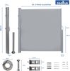 osoltus Alu Seitenmarkise Seitenwand Seitenrollo 180 x 300 cm Hellgrau Bild 4