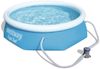 BESTWAY Fast Set Pool Rund Swimmingpool mit Filterpumpe Filter 244x66cm Bild 5