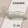 Casaria 'London' Relaxliege XXL mit hoher Rückenlehne und ergonomisch, Stoff Beige, 186 x 55 x 89 cm Bild 5