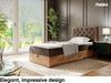 MEBLINI Boxspringbett LOFTY 3 90x200 cm mit Bettkasten – H4/Braun Samt Gepolstert Einzelbett mit Topper & Taschenfederkern-Matratze Bild 2