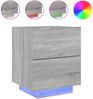vidaXL Nachttische mit LED-Leuchten 2 Stk. Grau Sonoma Holzwerkstoff 836746 Bild 5