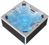 TroniTechnik Whirlpool Outdoor Spa TORCELLO weiß 210x210, Sanitäracryl, Aufstellbecken, (inkl. Thermoabdeckung), integrierte Heizung, Massage, Led Bild 3