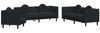 vidaXL 3-tlg. Sofagarnitur mit Kissen Schwarz Samt 3209252 Bild 2