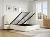Vente-unique - ESTERIA Bett Stoff Weiß - B 224 cm x H 120 cm x L 272 cm Bild 2