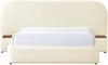 Vente-unique - ESTERIA Bett Stoff Weiß - B 224 cm x H 120 cm x L 272 cm Bild 4